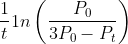 \frac{1}{t}1n\left ( \frac{P_{0}}{3P_{0}-P_{t}} \right )
